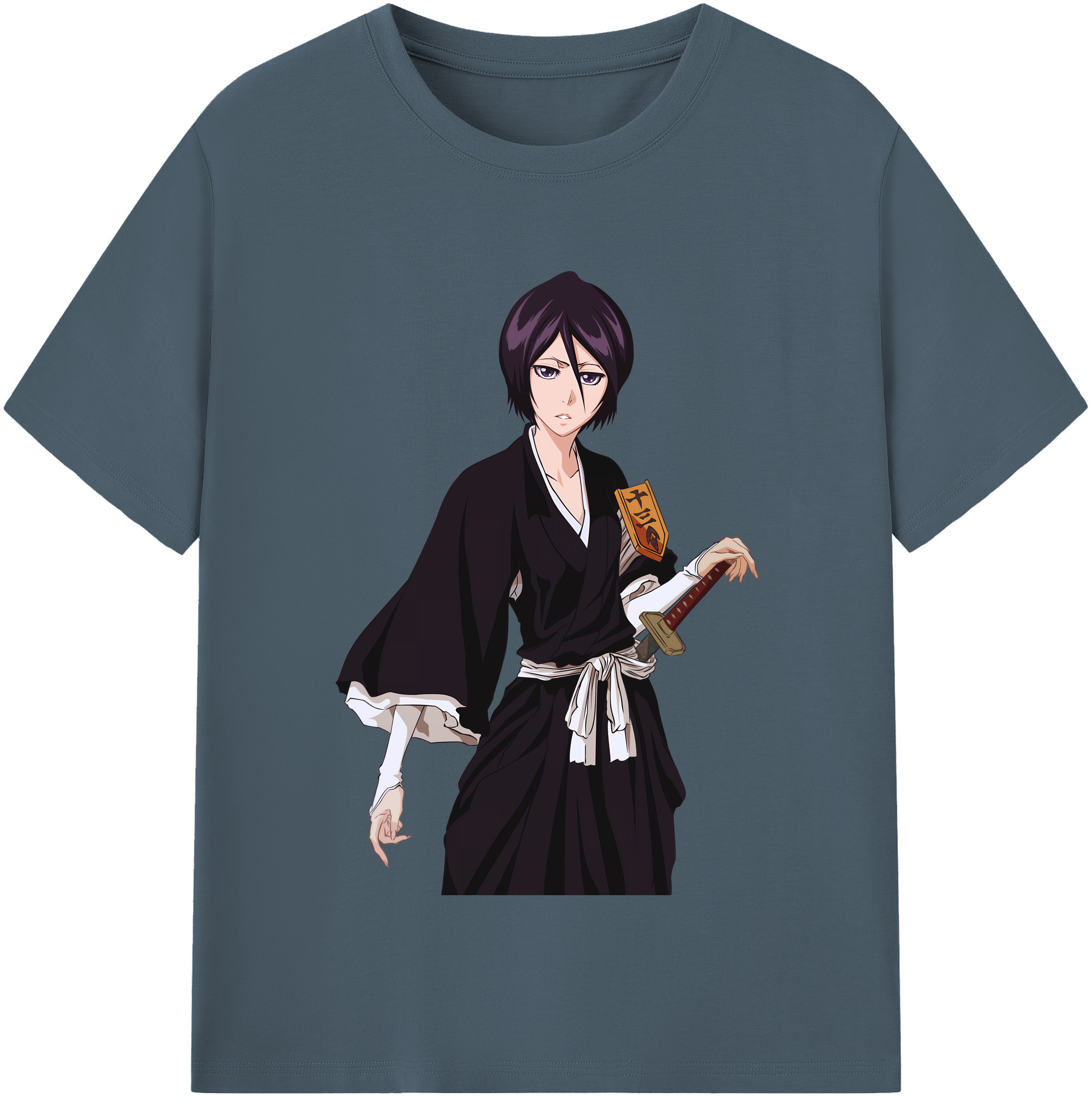 （画像用） ブリーチ 朽木ルキア BLEACH Kuchiki Rukia 綿100％半袖Tシャツ（フロントプリント）